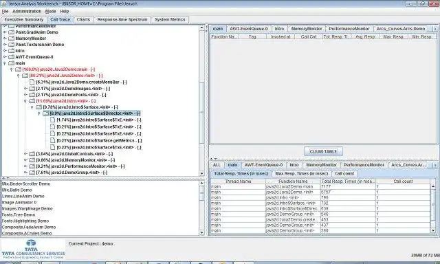 Download web tool or web app Jensor Java Profiler