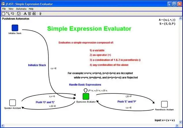 Unduh alat web atau aplikasi web jFAST - Simulator Automata Terbatas