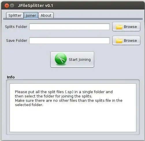 Download web tool or web app JFileSplitter