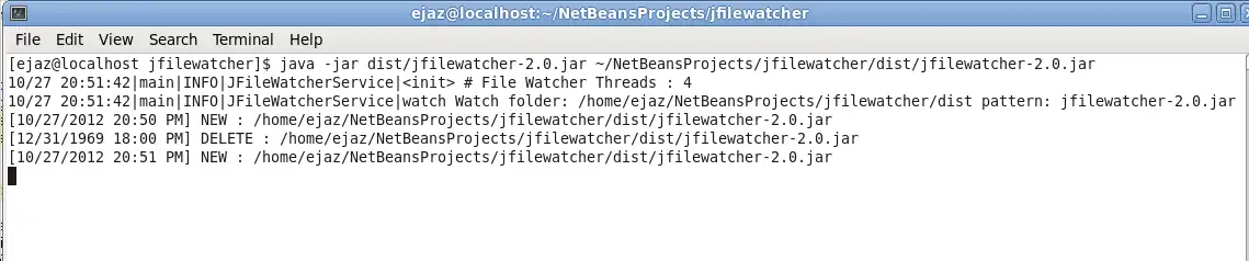 Download web tool or web app jfilewatcher