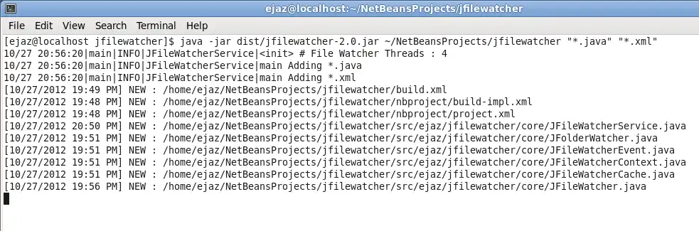 Download web tool or web app jfilewatcher