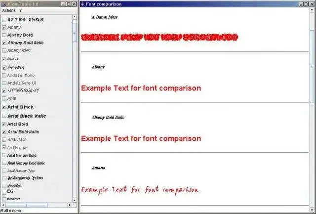 قم بتنزيل أداة الويب أو تطبيق الويب JFontTools