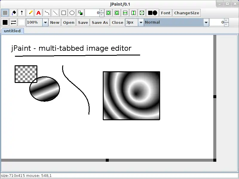 Muat turun alat web atau aplikasi web jfPaint