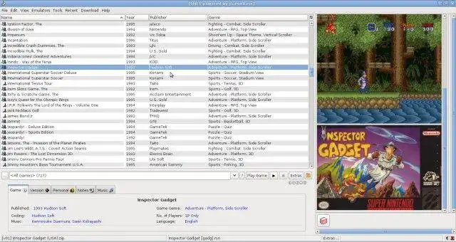 웹 도구 또는 웹 앱 jGameBase 다운로드 - 온라인에서 Linux에서 실행하기 위한 범용 에뮬레이터 프론트엔드