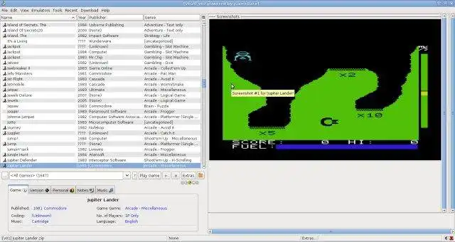 Download web tool or web app jGameBase - Universal Emulator Frontend to run in Linux online