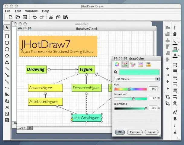 Baixe a ferramenta web ou aplicativo web JHotDraw para rodar em Linux online