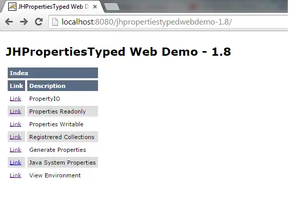 下载 Web 工具或 Web 应用程序 JHPropertiesTyped