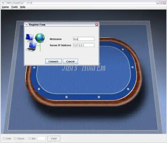 Download web tool or web app JiBis HoldEm to run in Windows online over Linux online