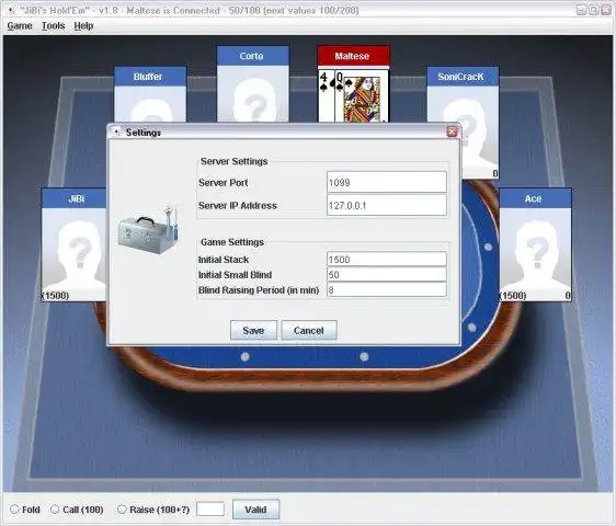 Download web tool or web app JiBis HoldEm to run in Windows online over Linux online