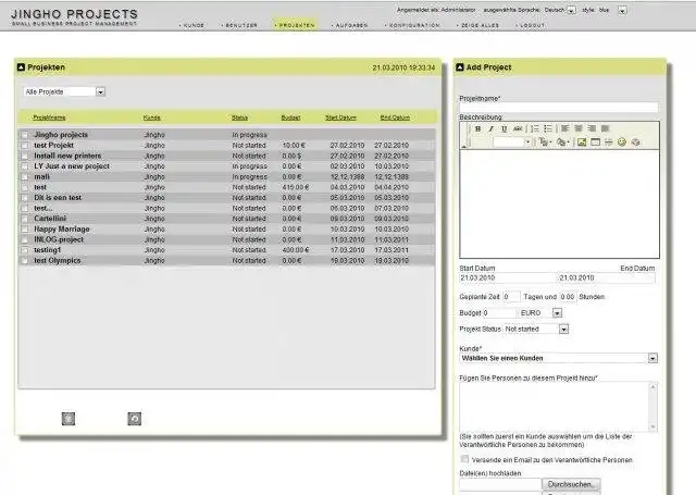 Download web tool or web app Jingho project management
