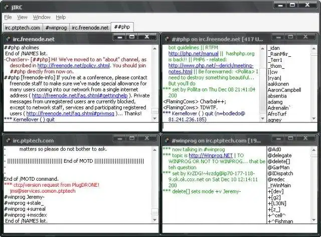 Descargue la herramienta web o la aplicación web jIRC Client