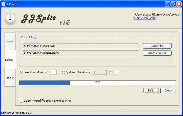 Mag-download ng web tool o web app na JJSplit