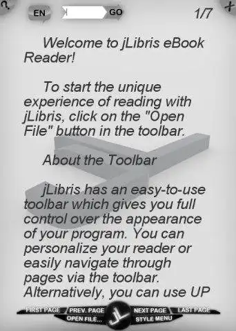 Download web tool or web app jLibris eBook Reader
