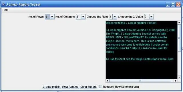 Unduh alat web atau aplikasi web J-Linear Algebra Toolset