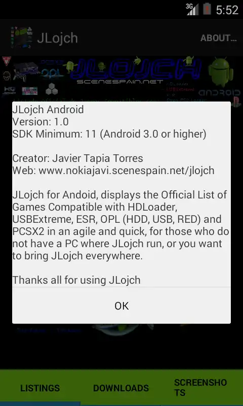 Скачать веб-инструмент или веб-приложение JLojch Android