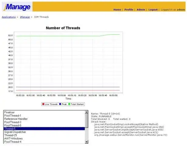 Загрузите веб-инструмент или веб-приложение jManage