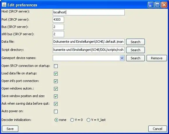 Download web tool or web app j-man: Java based SRCP client