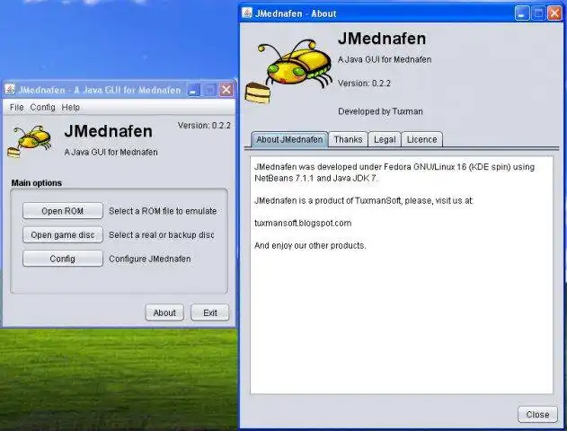 Muat turun alat web atau aplikasi web JMednafen untuk dijalankan di Linux dalam talian