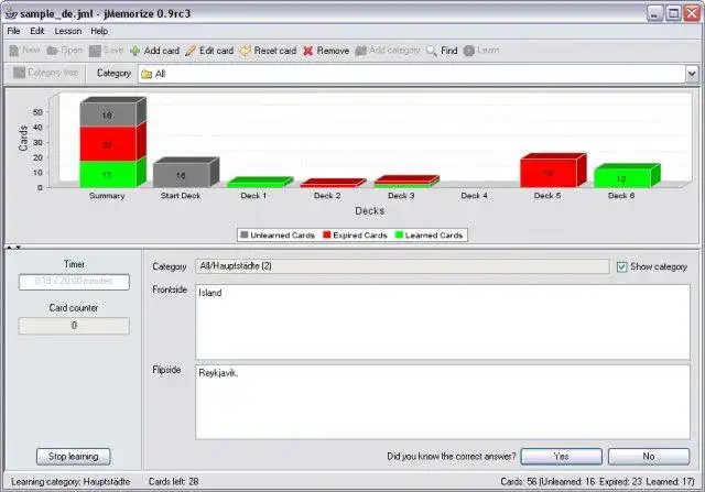 Descărcați instrumentul web sau aplicația web jMemorize pentru a rula online în Linux