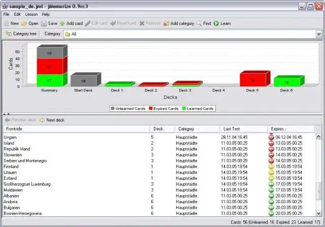 Descargue la herramienta web o la aplicación web jMemorize para ejecutar en Linux en línea