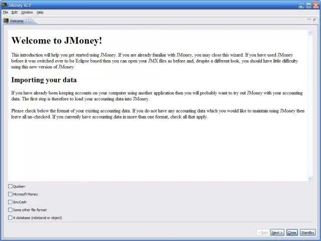 Download web tool or web app JMoney