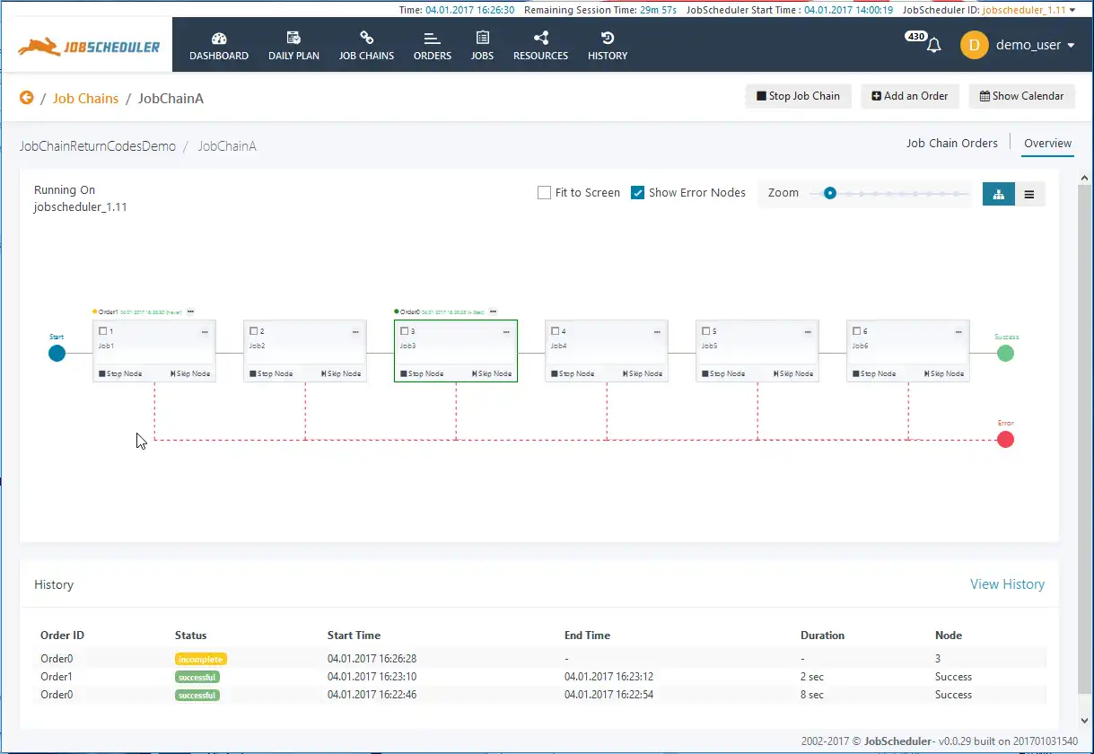 Scarica lo strumento web o l'app web JobScheduler