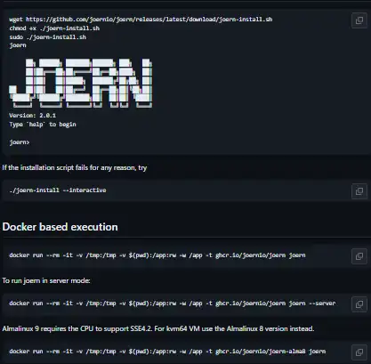 Mag-download ng web tool o web app Joern