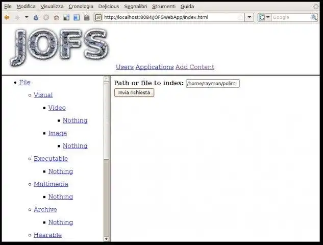 Download web tool or web app JOFS (Java Ontology for File Storage)