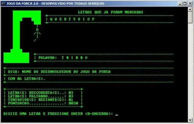 Download web tool or web app Jogo da Forca 2.0 to run in Windows online over Linux online