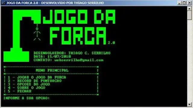 Download web tool or web app Jogo da Forca 2.0 to run in Windows online over Linux online