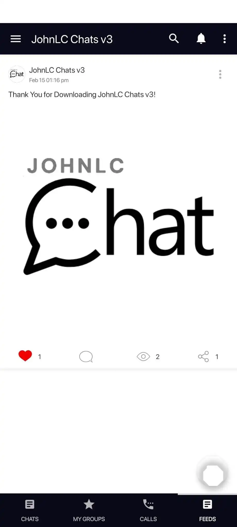 Завантажте веб-інструмент або веб-програму JohnLC Chats v3