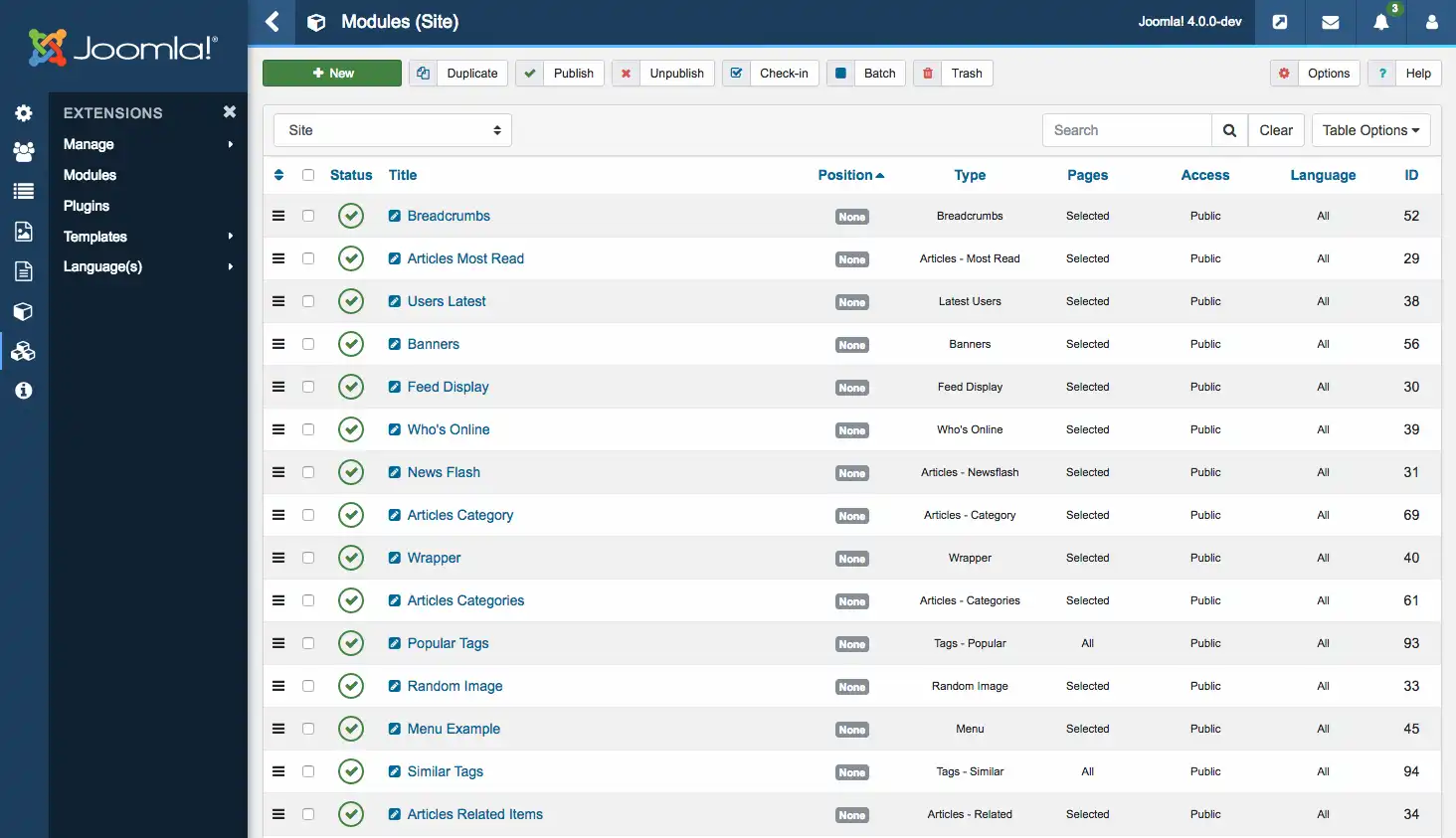 Web ツールまたは Web アプリ Joomla をダウンロード