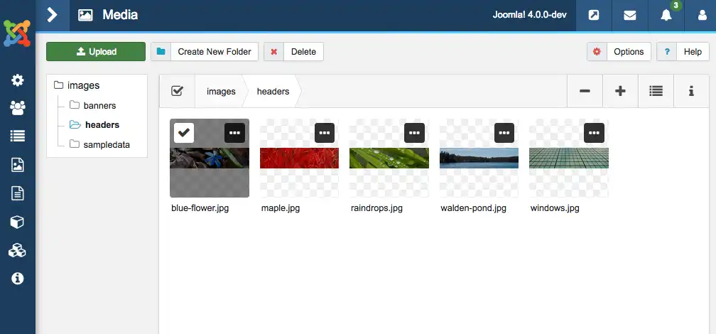 Web ツールまたは Web アプリ Joomla をダウンロード