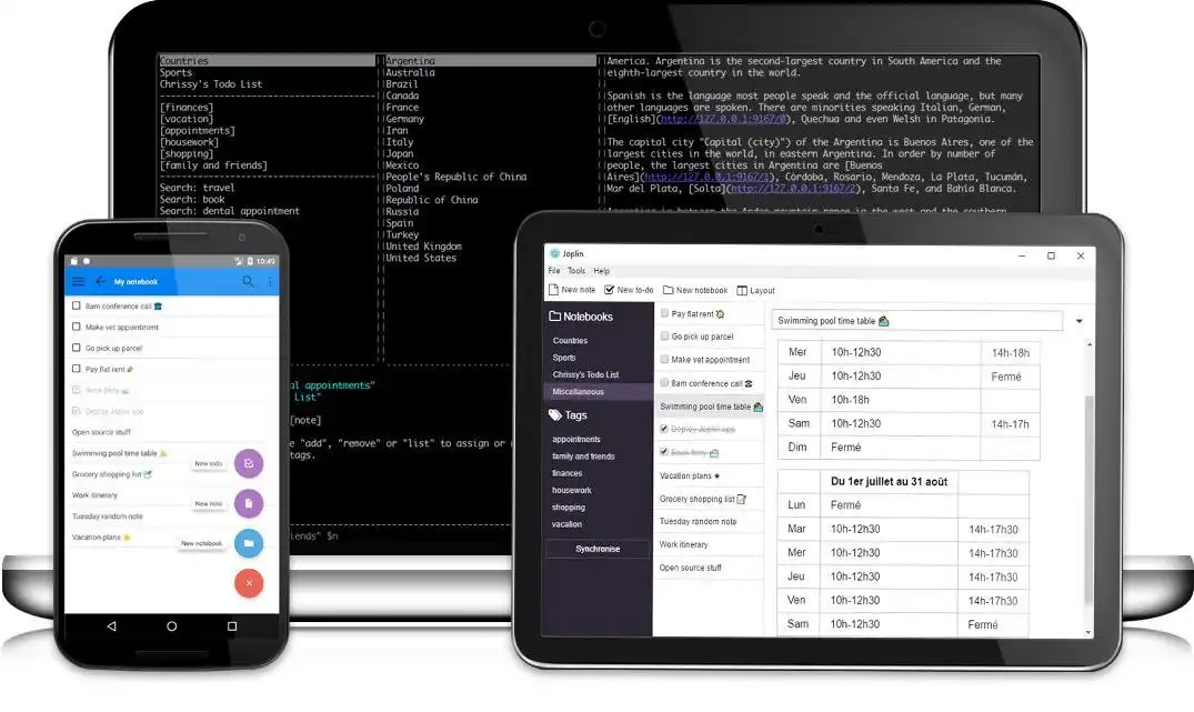 Muat turun alat web atau aplikasi web Joplin