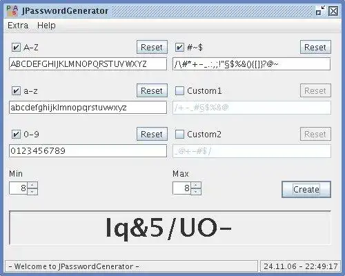 Download web tool or web app JPasswordGenerator