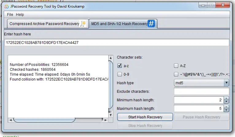 Download web tool or web app JPassword Recovery Tool