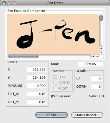 Télécharger l'outil Web ou l'application Web JPen - Java Pen Tablet Access Library