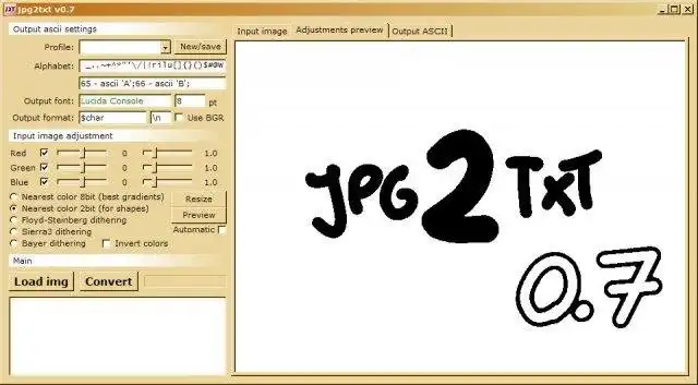 Download web tool or web app jpg2txt