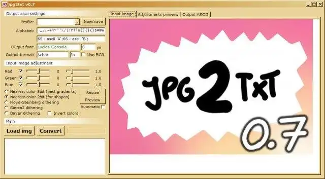 Download web tool or web app jpg2txt