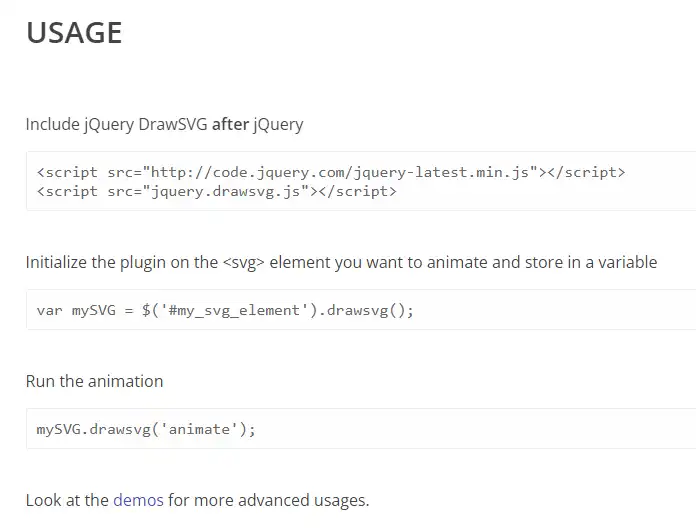 Download web tool or web app jQuery DrawSVG