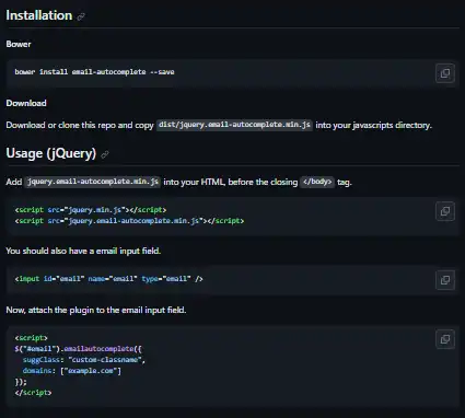 Download web tool or web app jquery.email-autocomplete.js