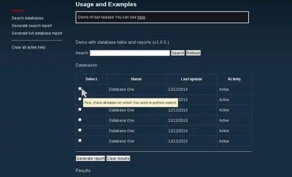Download web tool or web app Jquery: Embedded help system