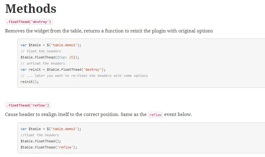 قم بتنزيل أداة الويب أو تطبيق الويب jquery.floatThead