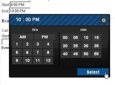 Download web tool or web app jQuery.ptTimeSelect