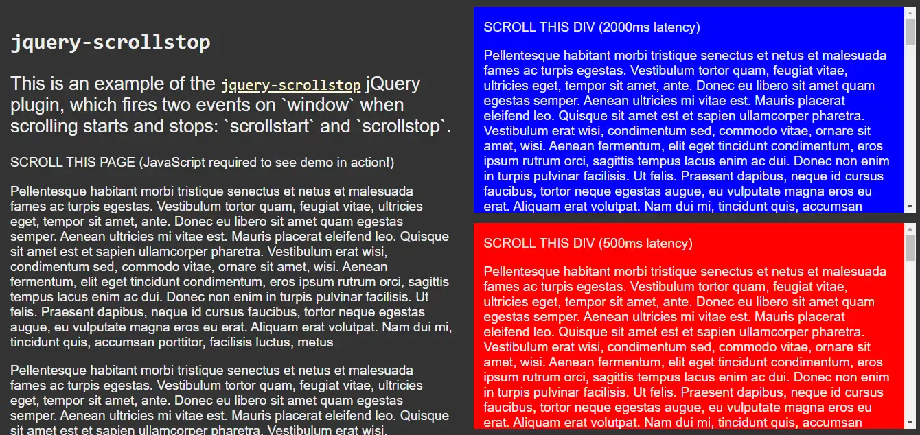 Unduh alat web atau aplikasi web jquery-scrollstop