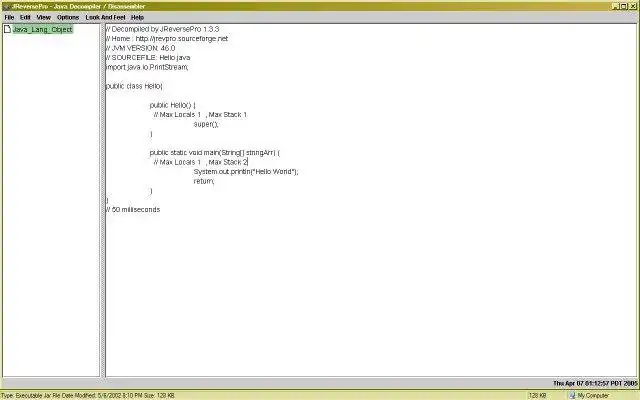 Download web tool or web app JReversePro - Java Decompiler