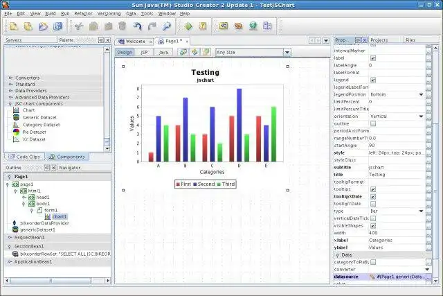 Mag-download ng web tool o web app JSC chart component library
