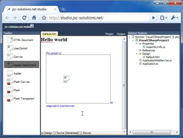 Télécharger l'outil Web ou l'application Web jsc