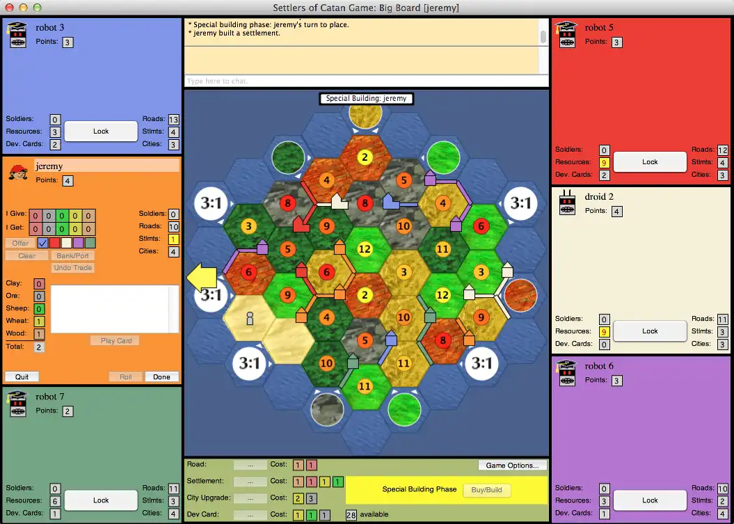 ดาวน์โหลดเครื่องมือเว็บหรือเว็บแอป JSettlers2 - Java Settlers of Catan เพื่อทำงานใน Linux ออนไลน์