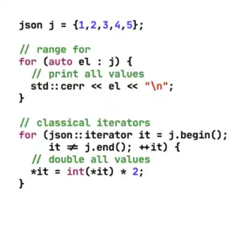 Download web tool or web app JSON for Modern C++